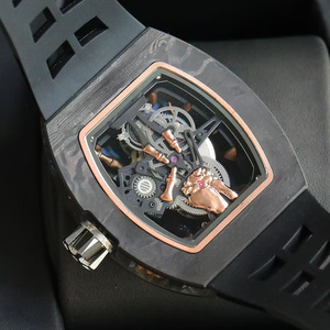 Reloj Mecánico Automático <span class=keywords><strong>de</strong></span> Lujo, Edición Limitada 066, <span class=keywords><strong>de</strong></span> Fibra <span class=keywords><strong>de</strong></span> Carbono Transparente, con Tourbillon, Diseño Hueco, Resistente al Agua - Product Image 5