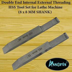 Juego de Herramientas HSS ASSORTS ALDETT-XX para Torno, Roscado Interno y Externo de Doble Extremo, Vástago de 8 x 8 mm, 62-68 HRC, Herramienta de Torneado - Product Image 2