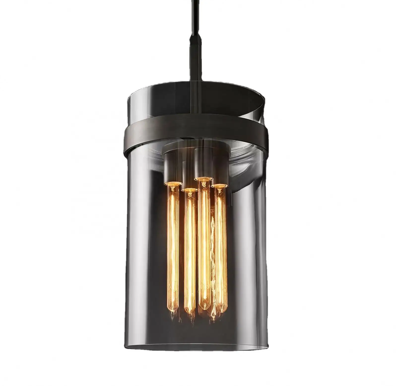 Lustre de teto em bronze com pingente de luz, luminária suspensa com 12 "para decoração de casa, lâmpada pendente pd002l/4b