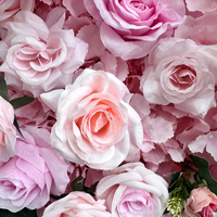 Mur de fleurs artificielles colorées sur mesure pour mariage, décoration de fond de scène, fournitures de mariage en gros
