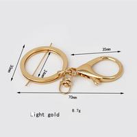 Accessoires de bijoux DIY, fermoirs mousquetons en métal doré, électroplaqués, ensemble de trois pièces, ensemble de porte-clés