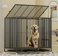 Cage pour chien avec toilette, cage pour chien d'intérieur et d'extérieur pour chiens de taille moyenne et grande, Golden Retriever, Labrador, articles pour animaux de compagnie