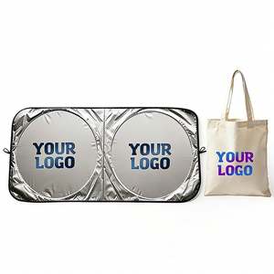 Wholesale Custom Logo Car Sunshade UV Protection Front <b>Window</b> Foldable Windshield Shade <b>Cover</b> for Car Dealer Business Promo Gift - Product Image 1