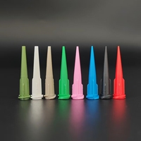 Aiguilles de distribution coniques anti-colmatage TT, embouts de distribution en plastique souple PP avec code couleur pour colle à haute viscosité 14G-27G