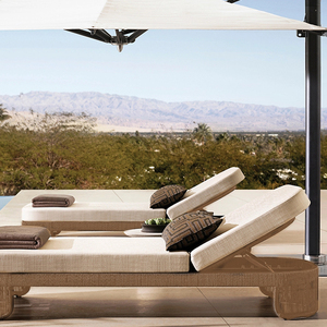 أنيق حديث خارجي خشب الساج المتسكع خشب الساج مقاوم للماء حديقة الشاطئ فناء حديقة تصميم الفندق - Product Image 5