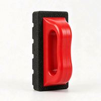 Bloc de pierre ponce avec poignée rouge, éponge rugueuse pour le nettoyage des joints, des carreaux et des comptoirs de cuisine