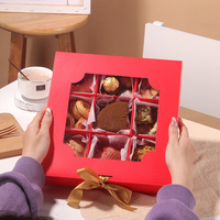 Boîte à biscuits en papier kraft en gros avec fenêtre transparente 4 6 diviseurs Boîtes à cupcakes