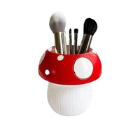 Porte-crayons en vinyle en forme de champignon mignon pour bureau d'étudiant et rangement de bureau à domicile – Design esthétique
