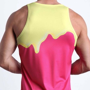 Débardeur en polyester/coton de haute qualité, logo personnalisé, uni, sans manches, tissu doux, musculation, fitness - Product Image 5