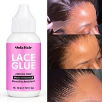 Kit d'installation de perruque en dentelle, mousse teintée brun moyen pour dentelle, spray de fusion, dissolvant de colle, bâton de cire, gel pour bords, bandes et bonnets de perruque