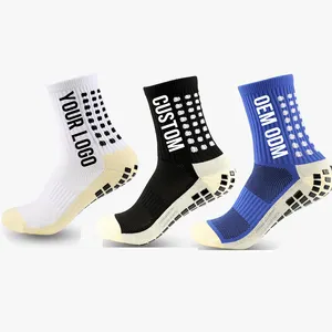 HOSTARON Calcetines hechos a medida Calcetines deportivos para correr de alta calidad Logotipo personalizado Hombres Fútbol Grip Calcetines de fútbol antideslizantes