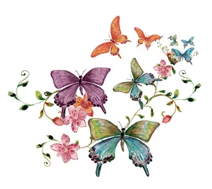 도매 맞춤형 DTF 열 전달 스티커, 티셔츠에 철 스티커, 아름다운 나비 열 전달 스티커
