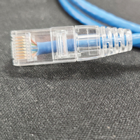 Kabel Jumper Listrik Handal dengan Perakitan Tahan Lama Konektor RJ45 Transparan Tembaga Telanjang CAT 6 UTP 26AWG 28AWG Kecepatan Tinggi