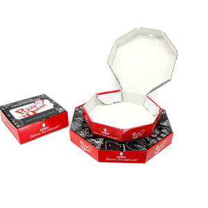Scatola per Pizza in Cartone Ondulato Stampata su Misura, Pieghevole, per Consegna Cibo da Asporto e Uso <span class=keywords><strong>Ristorante</strong></span> - Product Image 3
