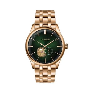 Montre de luxe pour homme, acier inoxydable 316L, mouvement mécanique Miyota 82S5 de haute qualité, 42 mm, cadran ajouré, montre automatique minimaliste - Product Image 4