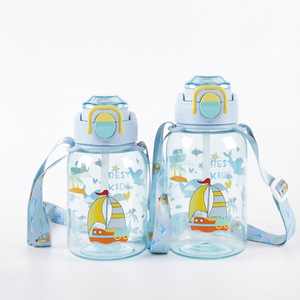 Botella Deportiva Térmica Infantil <span class=keywords><strong>de</strong></span> 600 ml, Antiderrames, con Tapa y Pajita, Reutilizable y Ecológica para el Regreso a Clases - Product Image 1