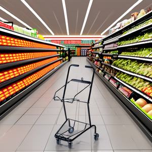 ตะกร้าช้อปปิ้งลวดโลหะ2ชั้นสำหรับร้านขายของชำและร้านค้าปลีก - Product Image 5