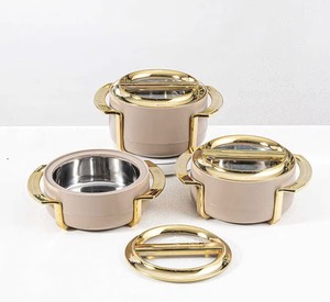 Vaisselle décorative, ensemble de casseroles isothermes de 1,8 L, 2,3 L et 2,8 L <span class=keywords><strong>avec</strong></span> large bord doré et <span class=keywords><strong>fenêtre</strong></span> en verre - Product Image 6