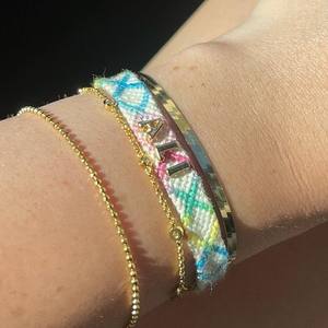 Ensemble de bracelet <span class=keywords><strong>d</strong></span>'amitié avec <span class=keywords><strong>lettre</strong></span> initiale personnalisable DIY tressé élégant-Cadeau de bijoux en cordon fait main <span class=keywords><strong>pour</strong></span> les meilleurs amis - Product Image 3