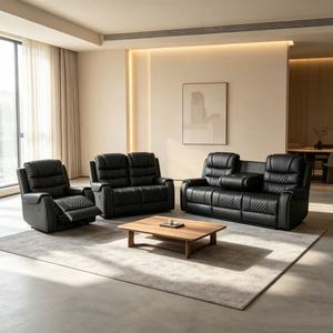 Canapé inclinable en similicuir souple pour salon, vente chaude, prix usine - Product Image 1