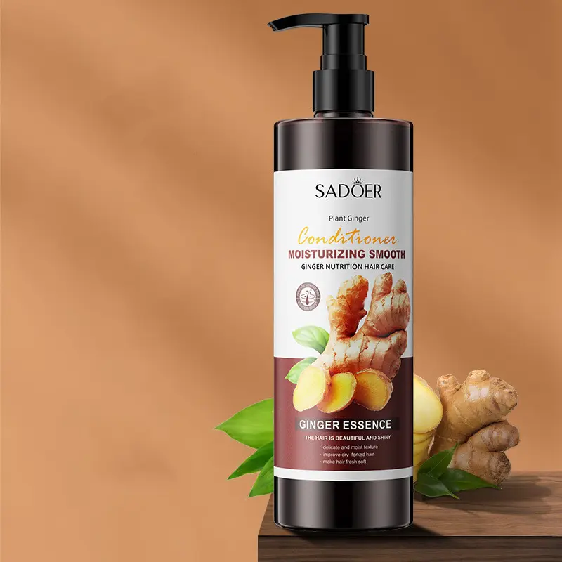 Marque privée Cheveux bio Cultiver Shampooing au gingembre Shampooing anti-chute de cheveux et après-shampoing Shampooing naturel à base de plantes pour une croissance rapide des cheveux