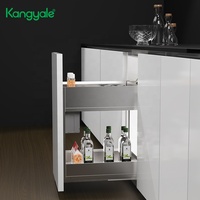 Kangyale Armoires de cuisine modulaires en acier inoxydable Tiroir à condiments Organisateur à épices pour armoire intérieure