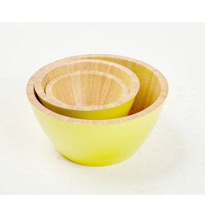 ชุดชามไม้ไผ่ งานธรรมชาติ สำหรับใช้ในครัวเรือน ขนาดกลาง ใหญ่ เล็ก - Product Image 1