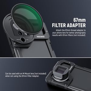Stabilisateur de smartphone tout métal <span class=keywords><strong>NEEWER</strong></span>, adaptateur de filtre d'objectif 67 mm, cage pour téléphone S22 Ultra, kit de montage vidéo avec poignées latérales doubles - Product Image 4