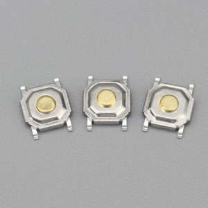Interrupteur Tactile Miniature en Laiton et Plastique 5.2*5.2 <span class=keywords><strong>PPA</strong></span> LCP, Interrupteur Momentané à 4 Broches, Micro-interrupteur 1NO Électronique - Product Image 3