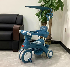 Tricycle évolutif 4-en-1 en plastique pour <span class=keywords><strong>bébé</strong></span>, poussette à 3 roues et <span class=keywords><strong>draisienne</strong></span> pour enfants - Meilleures ventes - Product Image 3