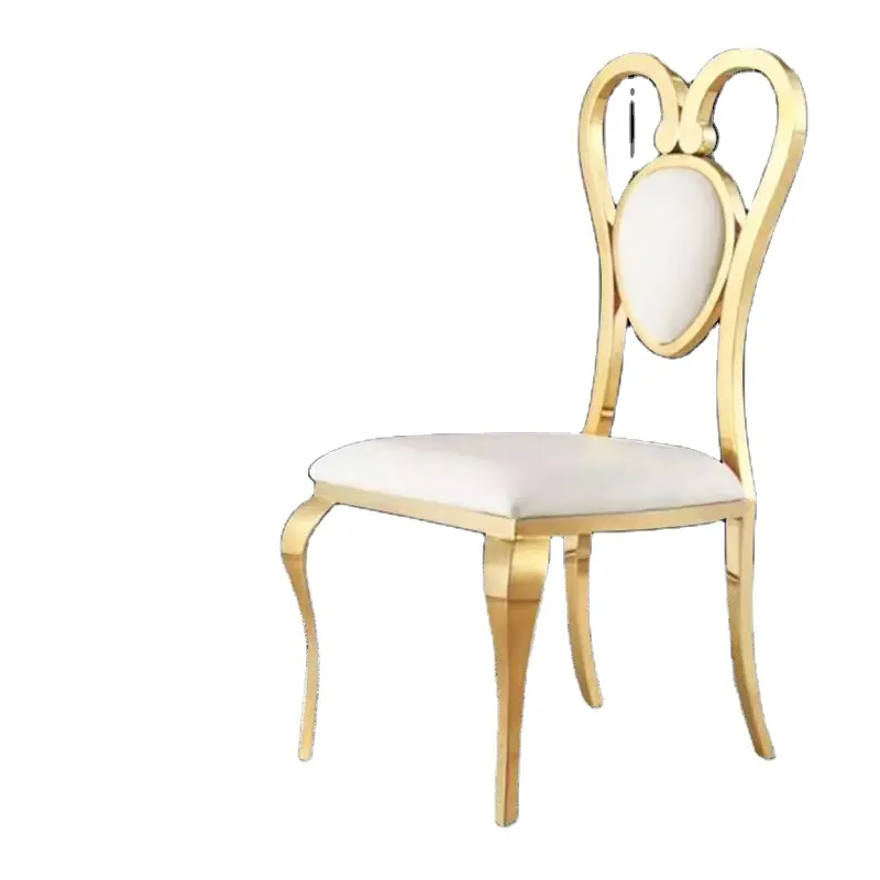 Sedie da pranzo per la casa dell'hotel di nozze in stile romantico di lusso di Design in stile europeo con sedile in pelle