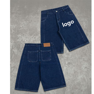 Stile Vintage effetto lavato larghi produttori di <span class=keywords><strong>Jeans</strong></span> da <span class=keywords><strong>uomo</strong></span> pantaloncini di <span class=keywords><strong>Jeans</strong></span> larghi personalizzati <span class=keywords><strong>uomo</strong></span> - Product Image 1