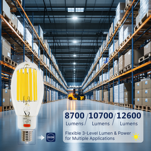 Bombilla LED de Alta Luminosidad 12600LM 120V-277V con Base EX39, 3 Potencias Seleccionables, Bombilla LED HID para Almacenes, Estadios Deportivos, Certificación ETL FCC - Product Image 6