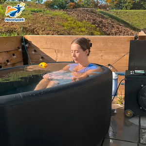 Vasca da Bagno Gonfiabile Quadrata Premium in PVC Drop Stitch per Immersione in Acqua Fredda con Funzione Terapeutica Spa - Product Image 3