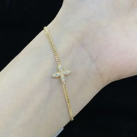 Expédition rapide Style européen et américain bijoux de mode 18K or chanceux quatre feuilles trèfle bracelet à breloques pour femmes accessoires