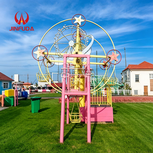 Minirueda de la Fortuna Colorida con Decoración de <span class=keywords><strong>Estrellas</strong></span> y Sillas Tipo Canasta para Área de Juegos al Aire Libre en Granjas - Product Image 1