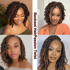 Extension per capelli all'ingrosso in fibra proteica per trecce ondulate Goddess Locs, Queen Faux Locs, con doppia trama a macchina, <span class=keywords><strong>ricci</strong></span> - Product Image 5