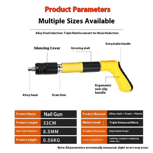Mini pistolet à clous électrique avec silencieux plafond artefact porte-ongles bricolage fabricants de qualité en gros - Product Image 5