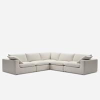 Canapé-lit modulaire en tissu de style européen avec un design moderne, éponge haute densité pour appartement, villa, école et salon