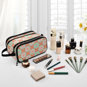 Large Capacity Hawaiian Quilt Ulu Design Travel Toiletry Bag <b>Makeup</b> <b>Storage</b> Brush Holder Organizers Women <b>Makeup</b> Cosmetic Bag - Product Image 6