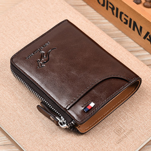 Dompet Kartu Anti Maling Dompet Kulit PU Pria Dompet Tempat Kartu Bisnis RFID Dompet Ritsleting - Product Image 4