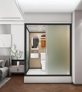 Salle de bain douche design moderne toilette portable à dosette préfabriquée chambre modulaire avec enceinte intégrée cabines complètes salles de bain