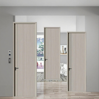 Assemblage de porte en dalle composite en PVC WPC moderne imperméable et coupe-feu à prix compétitif pour salle de bain salon chambre à coucher