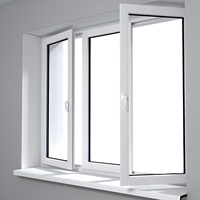 Ventanas Abatibles de Aluminio Estilo Europeo, Diseño Moderno, Ventanas de Aluminio con Perfiles Modernos para Uso Residencial y Comercial