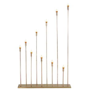 Lumières LED dorées en métal pour mariage, alimentation CA, pour décorations de scène de mariage, allée, fête, événement - Product Image 1