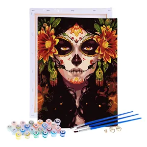 Day of the Dead Paintings Traditional Festival Mexico Art Digital Painting Paint by Numbers Kit for Adults