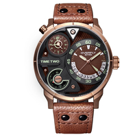 Reloj de Pulsera de Cuero para Hombre EYKI E3065L, Deportivo, Casual, de Cuarzo, de Lujo, Resistente al Agua