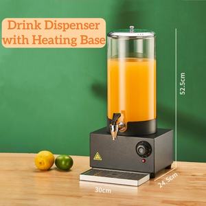 7L + 7L refrigerou o distribuidor de vidro da bebida do distribuidor quente comercial do leite do tanque do dobro do distribuidor do suco de fruto - Product Image 3