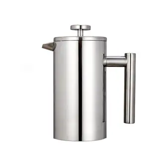 FXL Populaire Très 304 En Acier Inoxydable Presse Française Cafetière Et Théière Presse À Café Français Pot Tasse À Thé Filtre À Thé