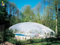 Couverture imperméable gonflable de qualité marchande, piscine transparente d'hiver de tente de dôme
